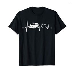 Men's T Shirts The School Bus Driver Heartbeat T-Shirt Funny Cool Loves Gift