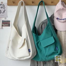 Evening Bags Pure Colour Shoulder Bag Women 2023 Fashion Nylon Ladies Handbags And Purses Simple Tote Bolso Mujer Hobos