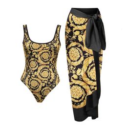 Women's Swimwear Female Retro Swimsuit Gold Backless Vintage Holiday Beach Dress Designer Bathing Suit Summer Surf Wear Women Beachwear 220325