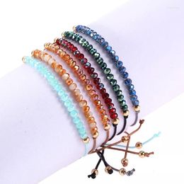 Charm Bracelets Crystal Stone Beads Bracelet Hand Woven Rope Chain Clear Adjustable Jewellery Party Wedding Accessories