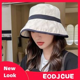 Wide Brim Hats Korean Ins British Spring and Autumn Colour Matching Basin Cap Women's Fashion Outdoor Leisure Wild Bucket Hat Gorros Para Nia P230311