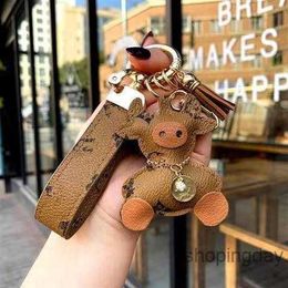 2023 New Key Chain Lock Lover Car Handmade Leather Men's Women's Bag Pendant Accessoriesg5qj