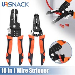 185mm Stripping Crimping Pliers Wire Stripper Multi Functional Ring Crimpper Electrician Peeling Network Cable Tools