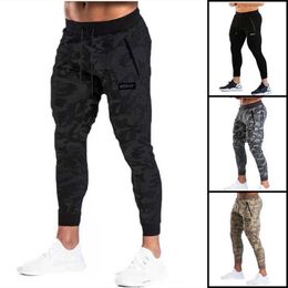 Men's Pants 2020 new muscle fitness running training sports cotton trousers men's Camouflage Slim beam mouth casual health pants W0325