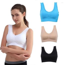 Camisoles & Tanks Women Breathable Bras Solid Bra Seamless Fitness Lace Tops Underwear Lovely Size S M L XL XXL 3XL Y6