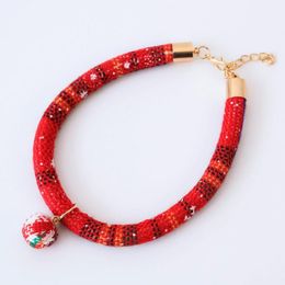 Dog Collars & Leashes Practical Excellent Lovely Cat Collar With Xmas Themed Pendant Cute Festival Ambience For Home