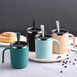 Mugs Creative Stainless Steel Coffee Tea Mug Simple Cup Insulated Large Capacity Milk Container Water Holder SuppliesMugs