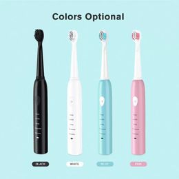 Ultrasonic Electric Toothbrush USB Charging Rechargeable Tooth Brush Waterproof Tooth Cleaner Adult Teeth Whitener With 4Pcs Replacement Head Dropshipping