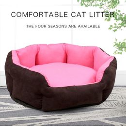 Cat Beds Dog Bed Mat Soft Kennel Winter Warm House Waterproof Cozy Nest Puppy Durable Blanket For Dogs Cats Sleeping Pad Pet Supplies