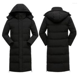 Men's Down Thick Warm Jacket Clothing Snow Coat Wind Cotton Long Zipper Parka