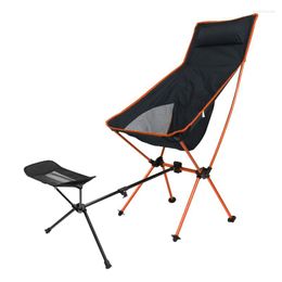 Camp Furniture BBQ Camping Folding Chair Oxford Cloth Trips Foldable Fishing Lounger Hiking Chairs Lightweight Beach Chaise Longue Outdoor