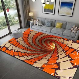 Carpet 3D Illusion Carpet Entrance Door Floor Mat Abstract Geometric Optical Doormat Non-slip Floor Mat Living Room Decor Rug R230607