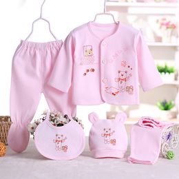 Pyjamas Cotton born Baby Sets 5pcs/set Clothes Pants Infant Underwear Set Pyjamas Clothing Suit For 0-3M Baby Clothes 230325