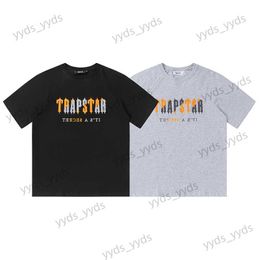 T230325Men's T-Shirts Men's T Shirts TRAPSTAR embroidered lettering Breathable womens sweatshirt sporty label full topstrack and field jogging sports casual Tees