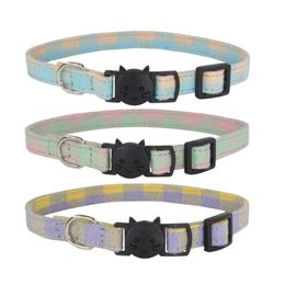 Cat Collars & Leads Breakaway Collar Cute Classic Plaid Patterns Design Adjustable Safety Kitten Pet Accessories For Kitty Puppy 6 Color