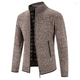 Men's Sweaters Spring Autumn Sweater Men Knitted 2023 Casual Fashion Fleece Warm Cardigan Jacket Winter Slim Fit Thick Coat