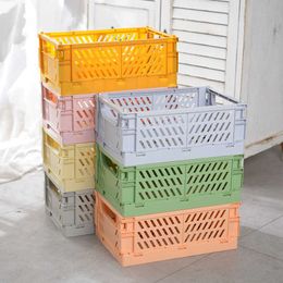 Storage Boxes Bins ECHOME Foldable Storage Crate Folding Box Basket Makeup Jewellery Toys Boxes Stackable Cute for Storage Boxes Organizer Portable P230324