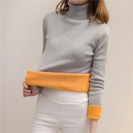 Women's Sweaters Furring And Thickening Woman's Autumn Winter 2023 Fashion Loose High-collar Knitted Sweater Pullovers