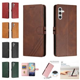 Vintage Leather Wallet Flip Cases For Samsung A54 A34 A14 5G A24 4G A04E Sony Xperia 1V 10V 1 10 V 2023 Business Ancient Book Cover Holder ID Card Slot Phone Pouch Lanyard