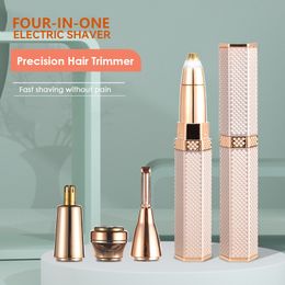 Epilator Electric Shaver Safety Razor Eyebrow Trimmer Hair Removal Remover Women Painless Shaving Ladies Bikini Depilator 230324