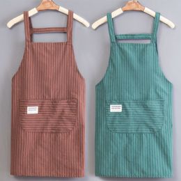 Aprons Apron household kitchen home and abroad pure cotton women net red summer thin catering special work clothes kitchen 230324