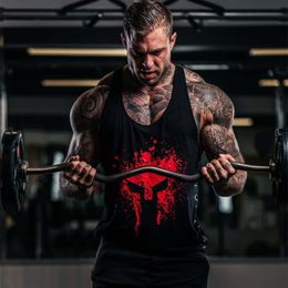 Men's Tank Tops Gyms Workout Sleeveless Shirt Sports Top Bodybuilding Fitness Cotton T shirt Running Vest 230324