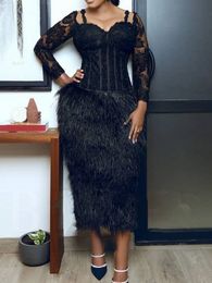 Ethnic Clothing Black Maxi Dresses Africa African For Women Muslim Long High Quality Length Fashion Lady 230324