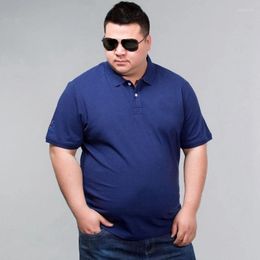 Men's T Shirts Men Solid Color Turn-down Collar Classic Simple Shirt Cotton Plus Size Big 15XL 9XL 10XL 12XL 58 60 64 66 68 70