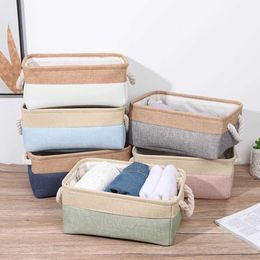 Storage Boxes Bins Home Supplies Sundries Sorting Basket Folding Linen Organiser Box Underwear Socks Baby Toys Storage Basket P230324