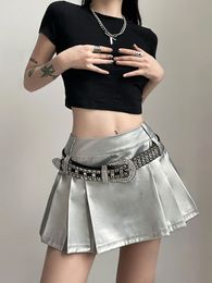 Skirts Zipper Slim Fit Y2k Patchwork Pleated Women Clothing Bodycon Mini Faldas Mujer Moda Streetwear Aesthetic 230324