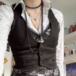 Women's Vests Doury Dressy Waistcoat Racerback Vest Tuxedo Suit Vintage Steampunk Jacquard Jacket Punk Style Corsetier 220325