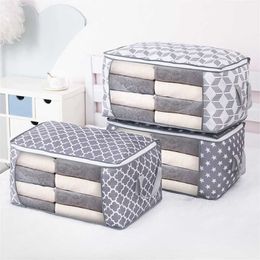Storage Boxes Bins Foldable Storage Bag Quilt Blanket Organizer Moisture-proof Clothes Storage box Home Closet Clothing Sorting Bags 5 P230324