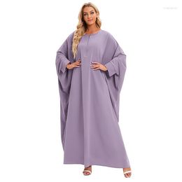 Ethnic Clothing 2023 Women Middle East Abaya Dress Islamic Solid Colour Turkey Caftan Hijab Saudi Muslim Plain Robe