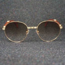 Luxury Designer Fashion Sunglasses 20% Off Oval Decorative Glasses Man Vintage Classic Sunglass Buffalo Horn Wood for Men Traditional Decoration Sunnies