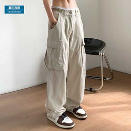 Men's Pants Y2K Women Streetwear Techwear Cargo Korean Harajuku Parachute Track Pants for Men Sweatpants Wide Leg Joggers Trousers Clothes W0325