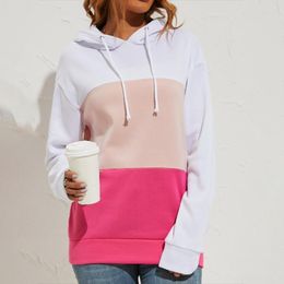 Women's Polos Harajuku Patchwork Hoodies Women Fashion Sweatshirt Matching Long Sleeve Sport Tops Streetwear Sweatshirts Sudaderas Con