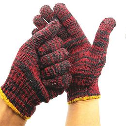 ミトンフィンガーレス5本の指の手袋労働保護肥厚Qidaシングルサフラワーコットンヤーン保護綿糸手袋