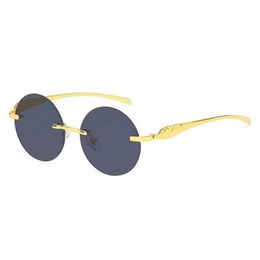 20% OFF Luxury Designer New Men's and Women's Sunglasses 20% Off metal head frameless fashion round frame net Red glasses