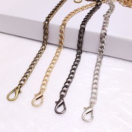 Bag Parts Accessories GoldSilverGun Black 8mm Metal Replacement Purse Chain Shoulder Crossbody Bag Strap for Small Mini Handbag Steel Bag Chains 230325