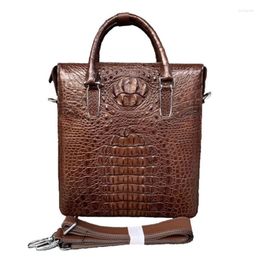 Briefcases Luxury Business Men Trend Briefcase Genuine Leather Leisure Single Shoulder Handbag High Quality Fashion Crossbody Laptop Bag