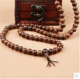 Strand 8mm 108 Bead Authentic Vietnamese Agarwood Aloeswood Mens Jewellery Bracelets Waistband Powerful Prayer Round Bracelet