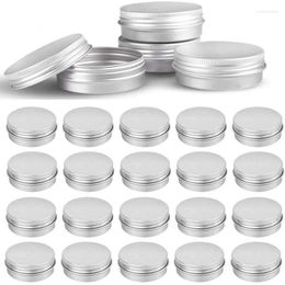 Storage Bottles 1Pcs 5ML-250ML Screw Top Metal Aluminium Tin 2OZ 3oz Soap Lip Cosmetic Candle Spices Containers 4oz Gloss Packaging