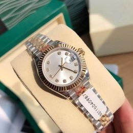 com caixa original moda relógio mecânico automático feminino 31mm moldura de diamante relógios femininos datejust jubileu senhora de aço inoxidável