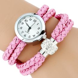 Wristwatches Gnova Platinum TOP Paracord Bracelet Watch Women Rhinestone Strap Ladies QUARTZ Dress Watches Retro Silver Plated Brooch Relogi