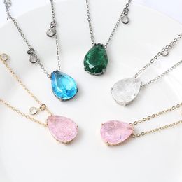 Chains Geometric Zircon Choker Necklaces For Women Girls Gold Sliver Color Rhinestone Necklace Fashion Jewelry Christmas Gift