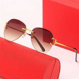 Luxury Designer High Quality Sunglasses 20% Off big frame toad frameless trend Fashion optical glassesKajia