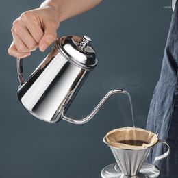 Water Bottles 304 Stainless Steel Narrow-necked Pot Coffee Hand 650ml Easy-control Long-mouth Drip Appliance Hanging Ear