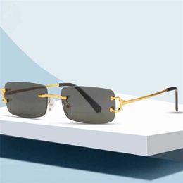 40% OFF Luxury Designer New Men's and Women's Sunglasses 20% Off style personality frameless Street Photo trend glasses