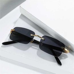 Luxury Designer Fashion Sunglasses 20% Off card small box frameless cut edge fashion personalized jelly optical glassesKajia