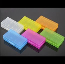 Portable Carrying Battery Storage Boxes Case Acrylic Box Colorful Plastic Safety Packaging Box for 18650 18350 18500 CR123 Battery